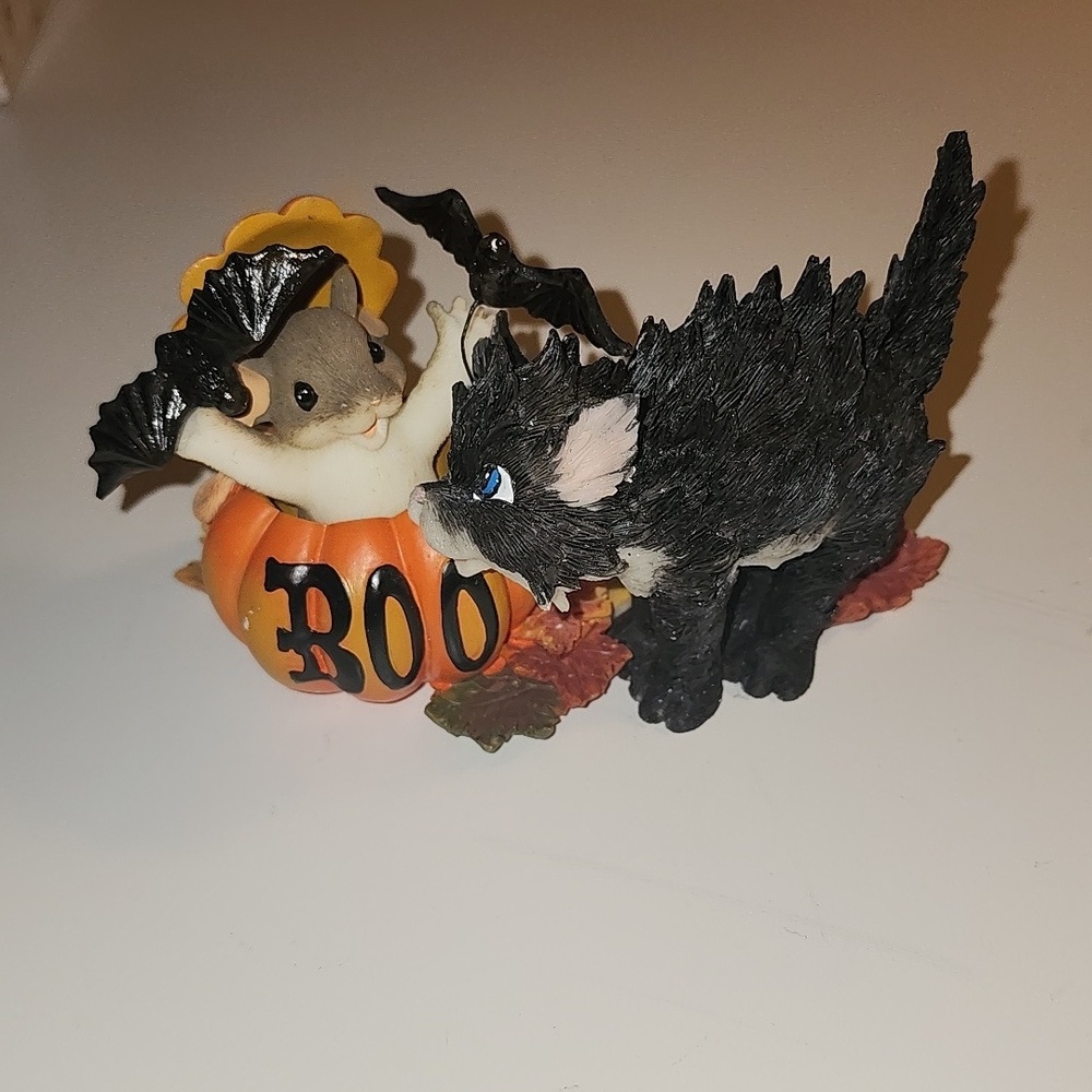 Charming Tails Don't Be A Scaredy Cat Have Fun Halloween Figurine NWT Box 2007 F - Picture 7 of 16
